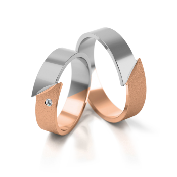 Preview: Stelmach Trauringe Weiss-Gelbgold Kiel 033